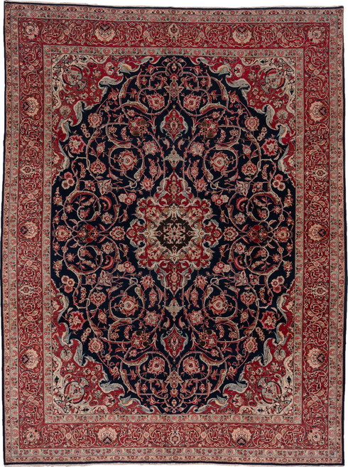 Antique Kashan Area Rug (9' x 11')